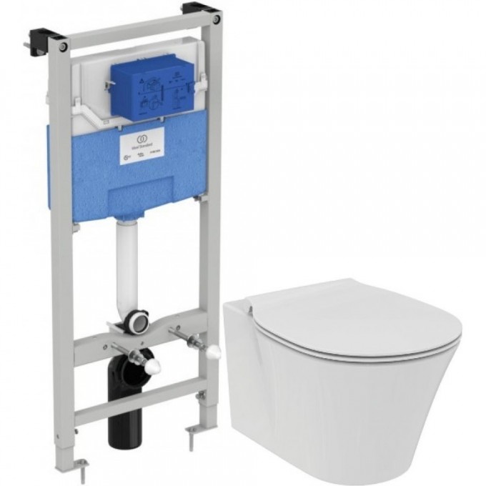 Комплект подвесной унитаз E005401 + E036601 + система инсталляции R020467 IDEAL STANDARD PROSYS CONNECT AQUABLADE E212101