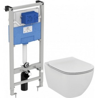 Комплект подвесной унитаз + система инсталляции IDEAL STANDARD PROSYS TESI AQUABLADE T386801
