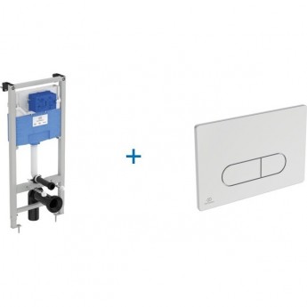 Пневматический промо-набор IDEAL STANDARD Инсталляция PROSYS R027767 + Пневматическая панель смыва OLEAS R0116AA