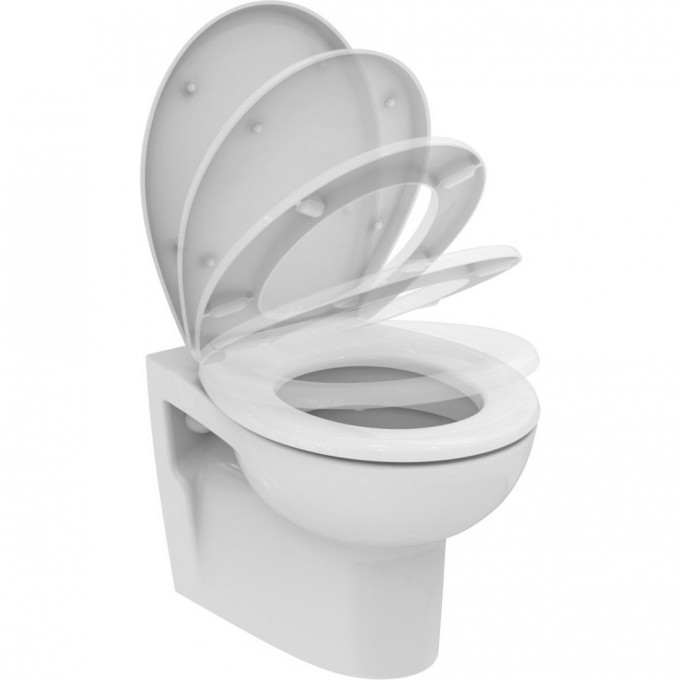 Сидение и крышка, дюропласт, c функцией плавного закрытия IDEAL STANDARD ECCO W303001